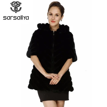 

SARSALLYA real fur coat mink coat Have a hat natural fur coats natural fur coats