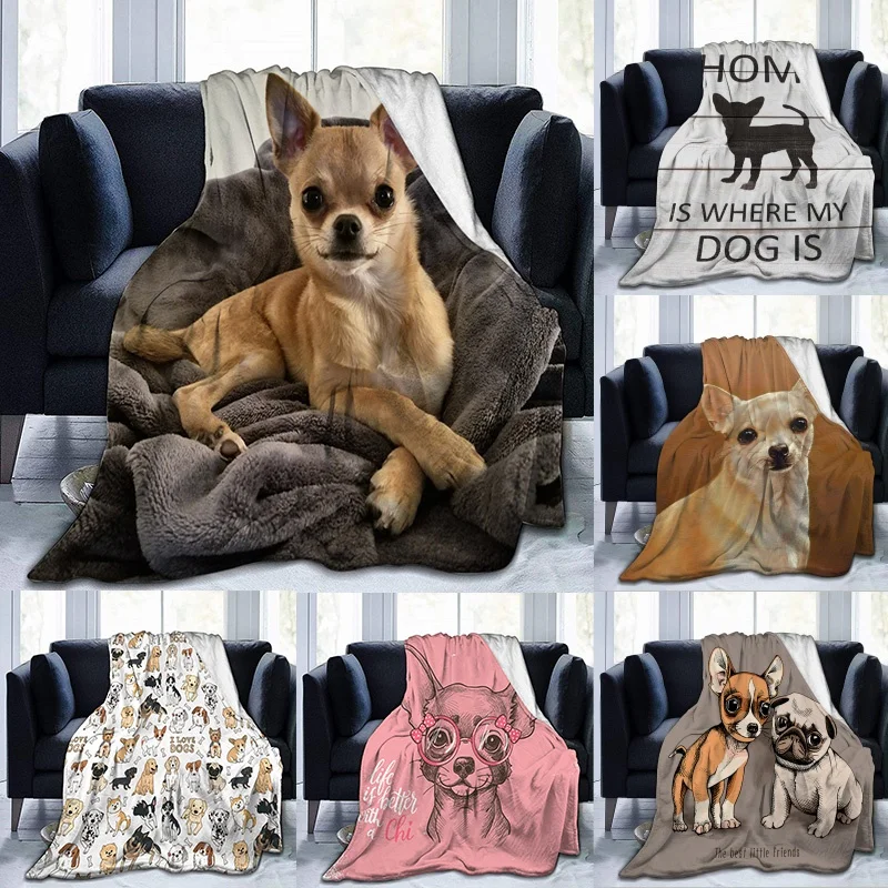 Blanket Chihuahua Dogs Chihuahua Throw Blanket Flannel Bedding