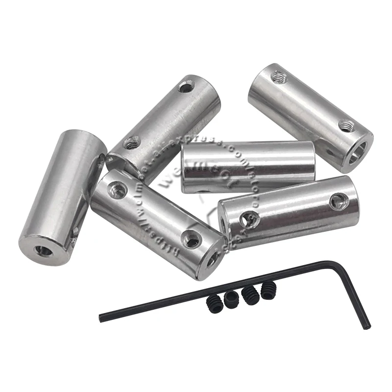 2mm-6mm Shaft Rigid Coupling Coupler Motor Connector Sleeve Bushing for Car Ship Model shaft coupler shaft connector rigid shaft coupler