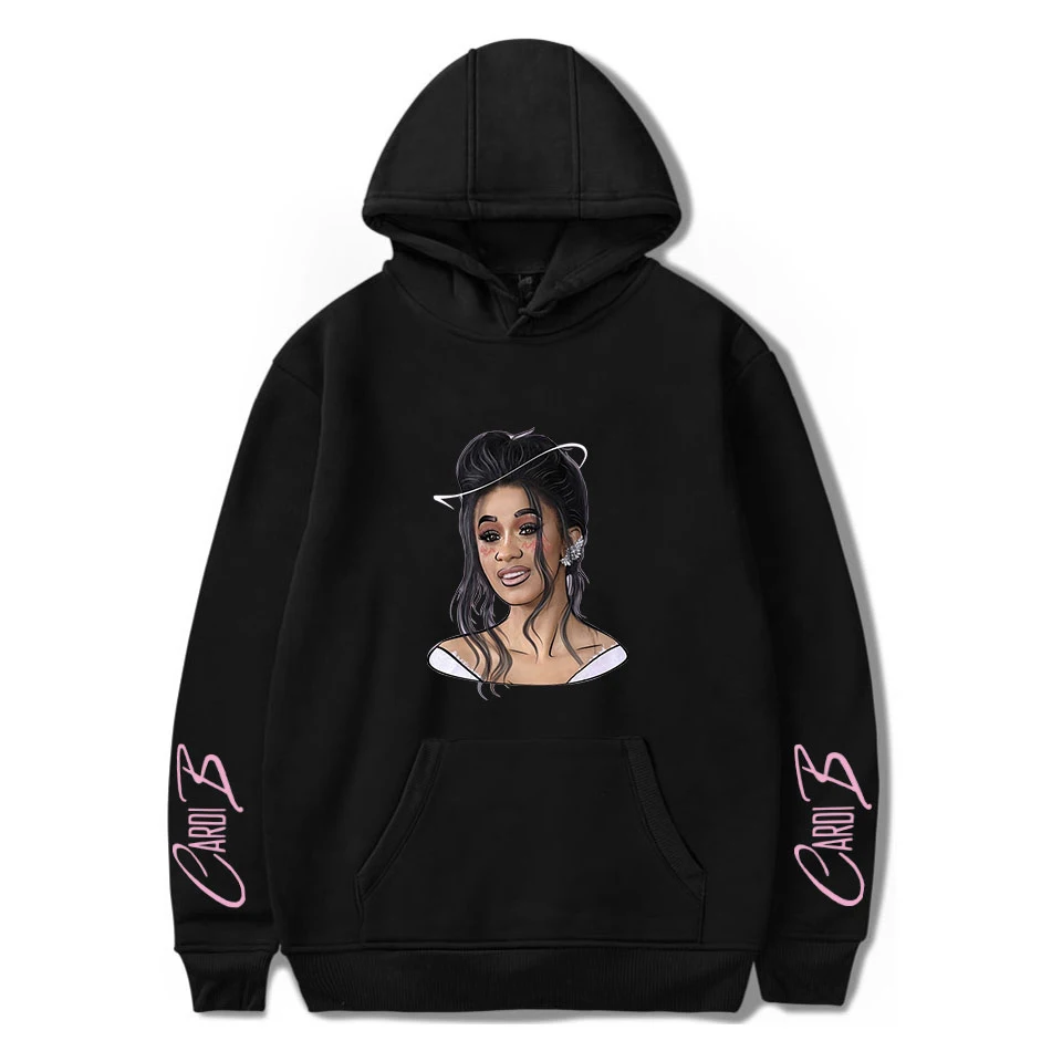 

Rapper Cardi b Hoodie Women Men Casual Long Sleeve Hooded Sweatshirt Pullovers Hoodies