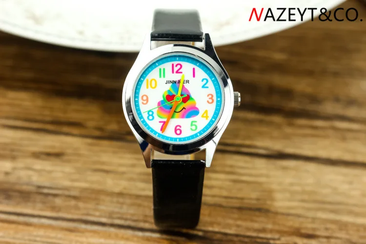 Детские забавные цветные кварцевые часы wacky студенческие часы с мультипликационным ремешком