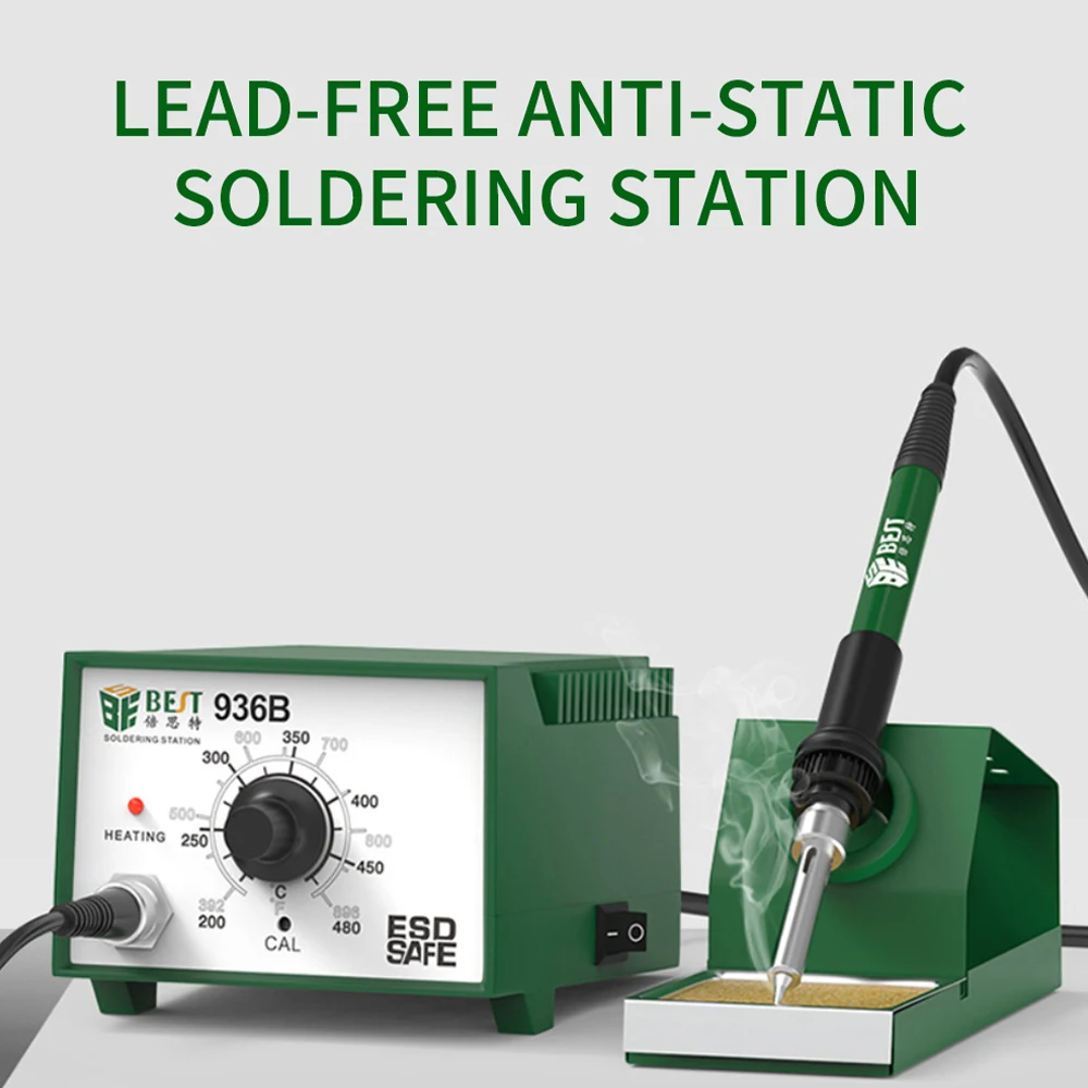 

Electric Soldering Station Constant Temperature Antistatic Welding Set Soldering Iron Lead Mobile Phone Maintenance BST 936B