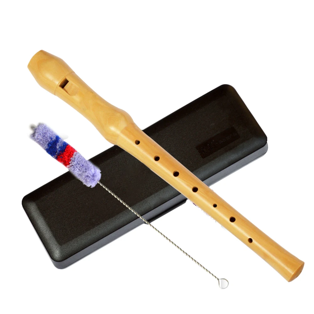 Деревянные развивающие инструмент с цветочным принтом, длинное платье, 8 отверстий музыкальный подарок Регистраторы приборы-Тип сопрано