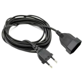 

European EU 2 Prong VDE Male to Female Power Extension Cord Cable 1m for PC Computer PDU UPS 1M