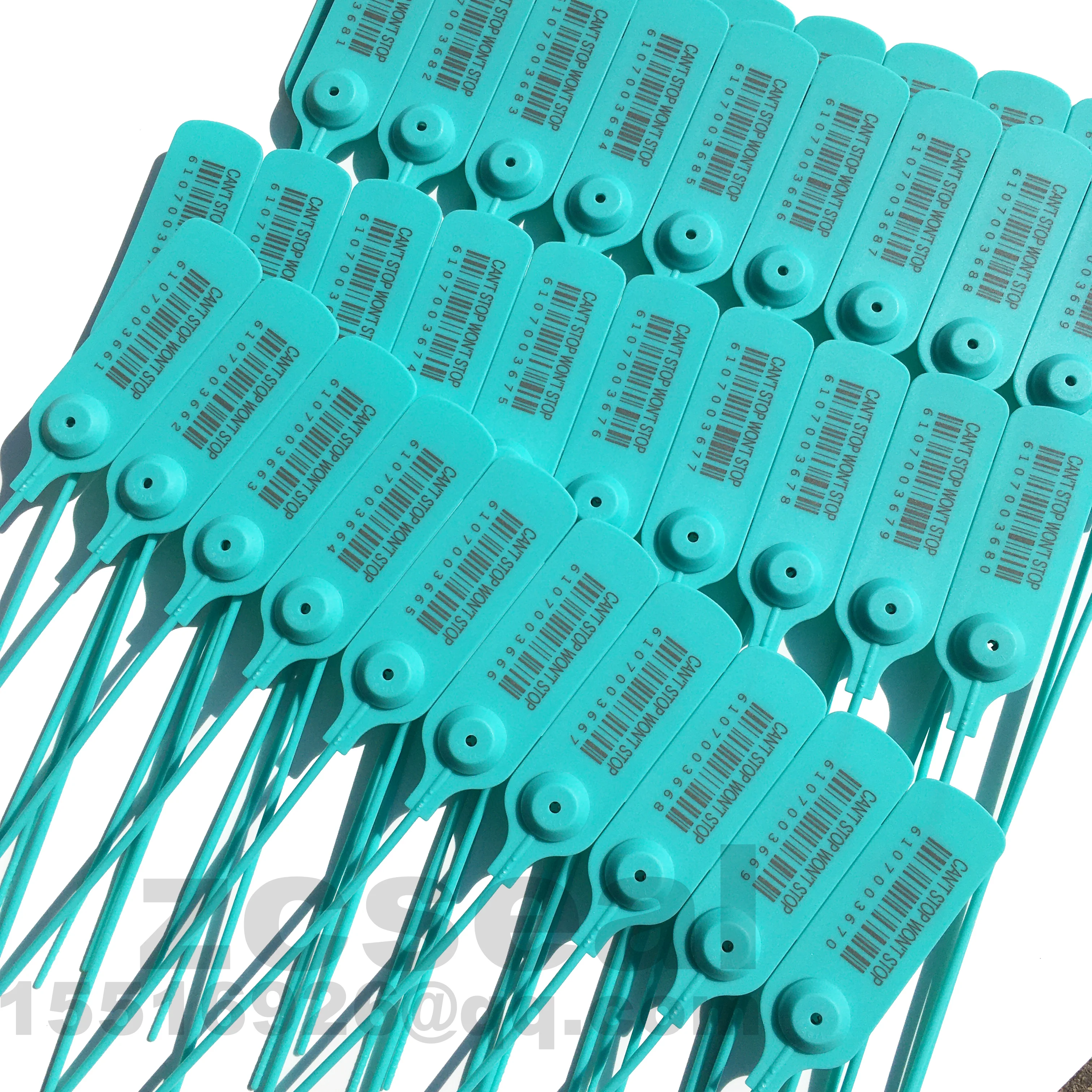 300mm plastic seals 100pcs security unsustainable anti fake disposable luxurious tag guard label flag zhengcheng seal