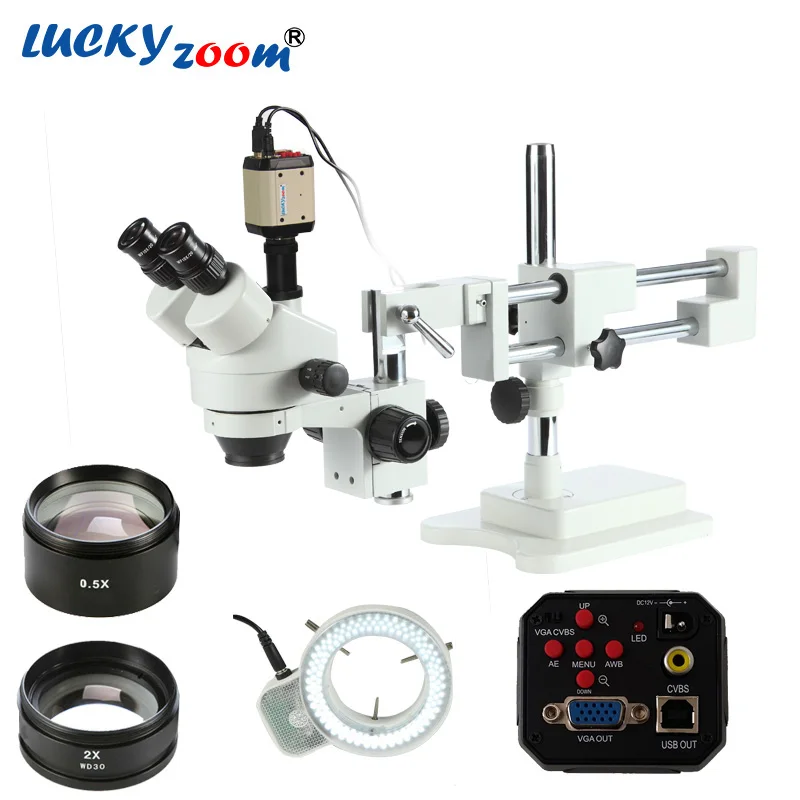 Microscopio 3.5X-90X Microscopio trinocular Microscopio est/éreo Microscopio con zoom WF10X//20mm Oculares 100-240V UE