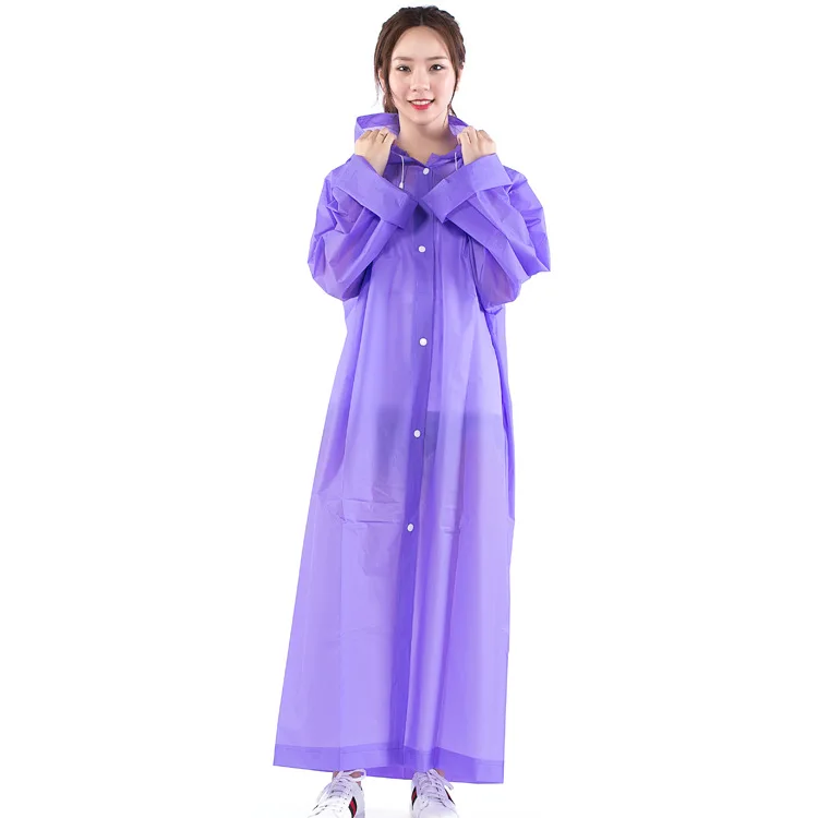 Eva Non-Disposable Raincoat for Both Men And Women Thick Jelly Glue Adult Raincoat Outdoor Travel Mountain Climbing Poncho