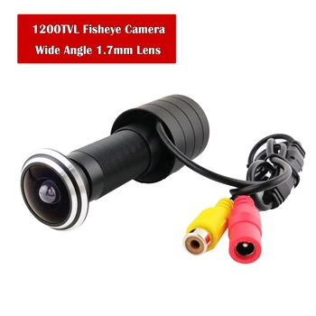 

1200TVL Color CVBS Analog DoorEye security Camera 1.7mm Lens Wide Angle FishEye Peephole Door Video Camera Home Security Camera