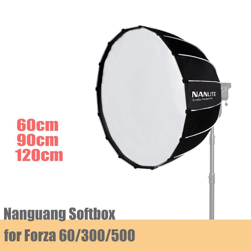 

Nanguang 60cm 90cm 120cm umbrella softbox with bowen mount Round Soft box for Forza 60 Forza 300w 500w photography Light