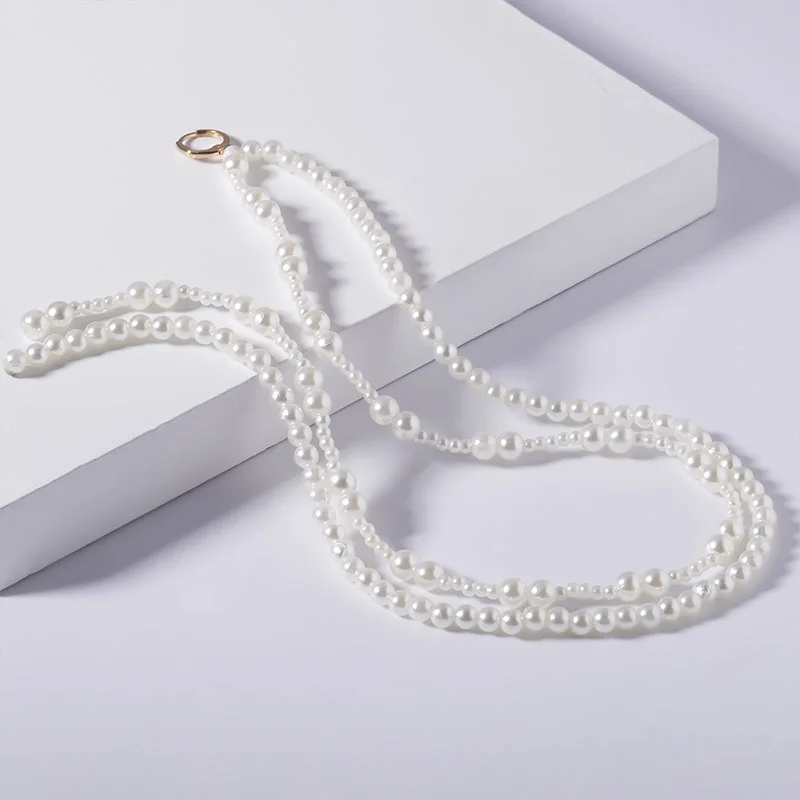 Новые модные жемчужные аксессуары для волос для женщин, Простые индивидуальные длинные жемчужные аксессуары для волос белого цвета для женщин