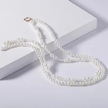 Новые модные жемчужные аксессуары для волос для женщин, Простые индивидуальные длинные жемчужные аксессуары для волос белого цвета для женщин