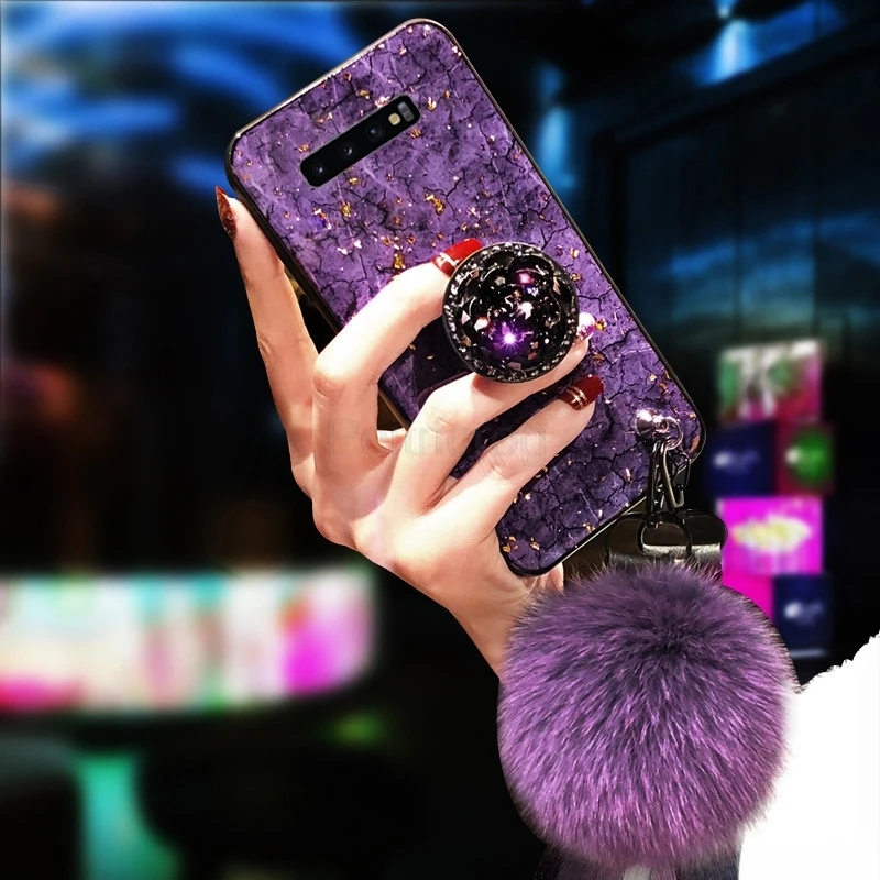 Чехол для телефона из эпоксидной золотой фольги с драгоценным камнем Huawei Honor Y7 Pro P