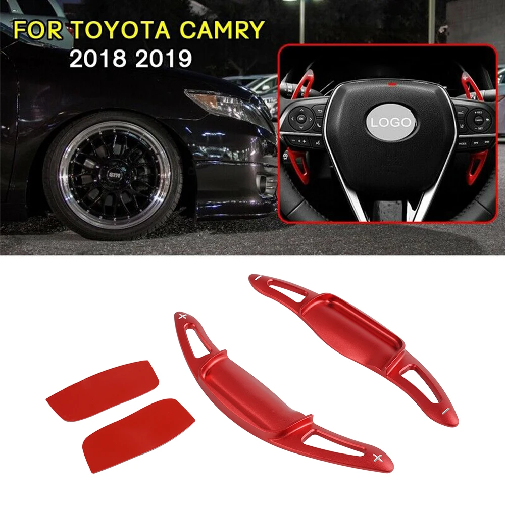 H2CNC Автомобильное рулевое колесо шифт весло Переключатель расширение для TOYOTA CAMRY- красный
