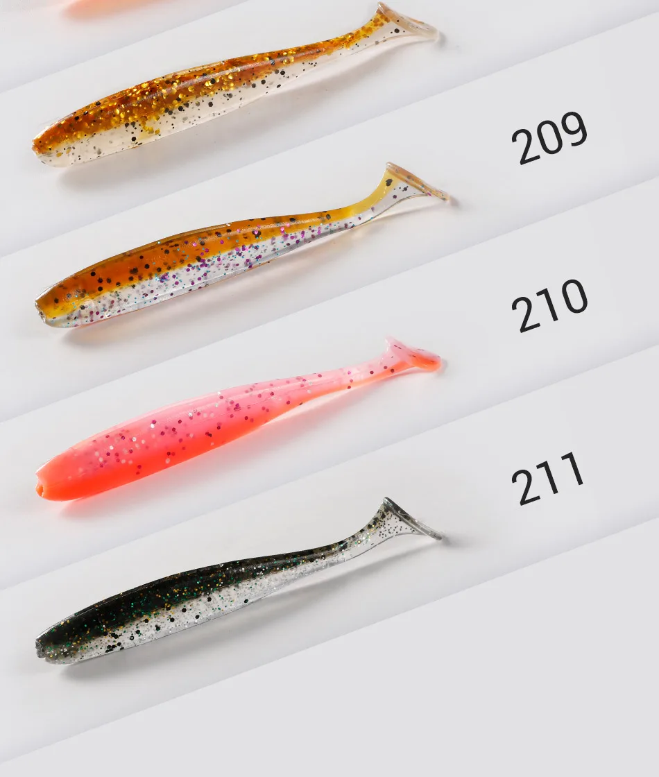 NOEBY Easy Shiner Weichköder 5cm 7,5cm 9cm Silikonköder Wobbler T-Schwanz Künstlicher Shad-Köder für Barsch- und Hechtangeln – Detail 8