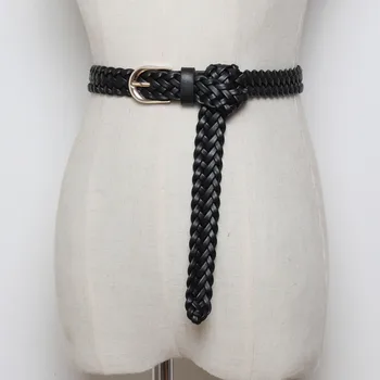 

2020 Spring Stylish Waistband New Design Corset Belt High Fashion PU Leather Braided Belts For Women Wide Belt Female Belt ZK597