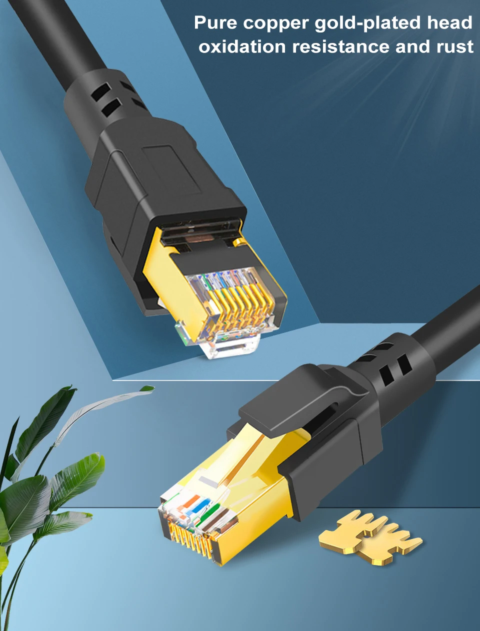 Cat8 Ethernet Кабель SSTP 40 Гбит/с супер скорость Cat 8 RJ45 сетевой патч корд для