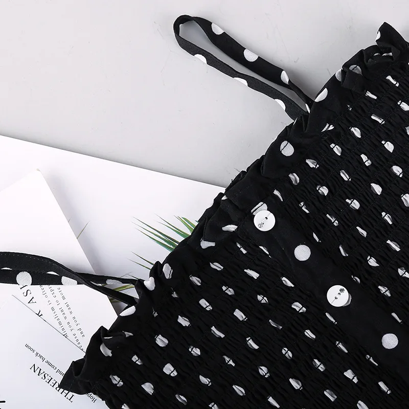 Girls Polka-Dot Summer Dress 3-12Y Sleeveless Suspender Dress Chiffon Princess Dresses Children Clothes
