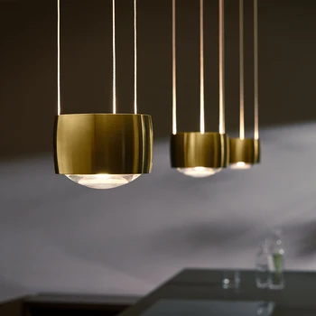 

Nordic LED Hanging Lamp for Home Indoor Pendant light for Kitchen Dinning Room Bedside Single drop Suspension modern design Gold