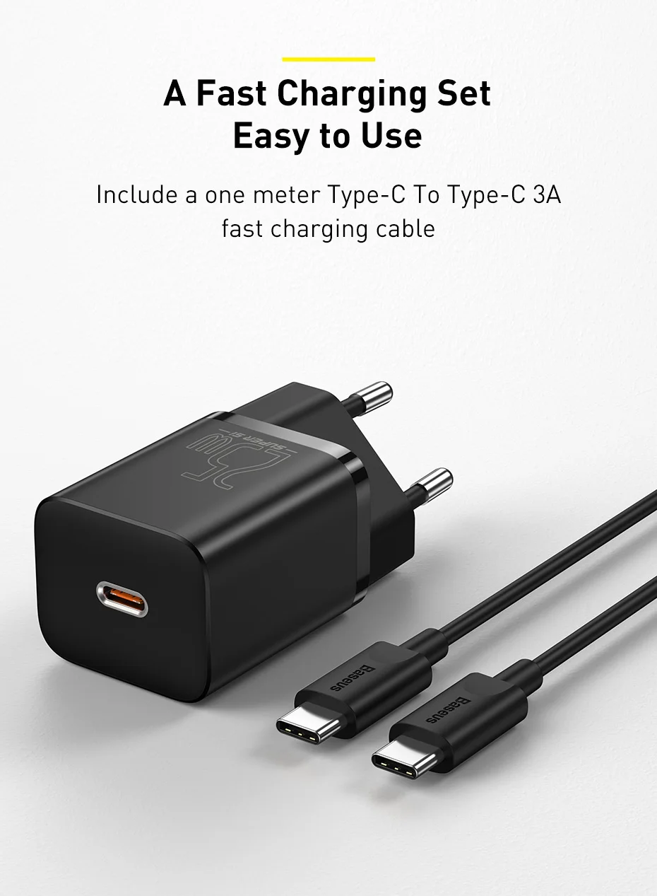 usb c 30w Baseus USB C Charger 25W Support Type C PD Fast Charging Portable Phone Charger For Samsung S20 S21 Ultra Xiaomi 10 Pro Tablet powerbank quick charge 3.0