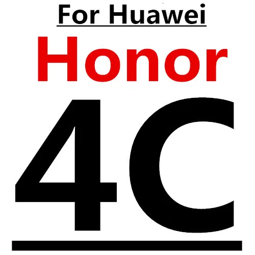 С уровнем твердости 9H закаленное Экран Стекло для huawei GR5 GR3 GT3 Y3 II Y5 II Y6 Pro P6 P7 P8 P9 Lite Honor 4C Pro 5C 5X8 7 защитная пленка - Цвет: For Huawei Honor 4C