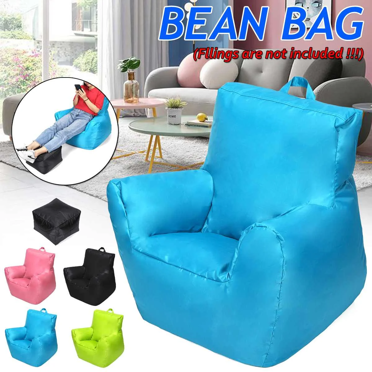 

420D Oxford Cloth Bean Bag Sofas Lazy Sofas Cover Chairs Lounger Seat Bean Bag Pouf Puff Couch Tatami Living Room for Children