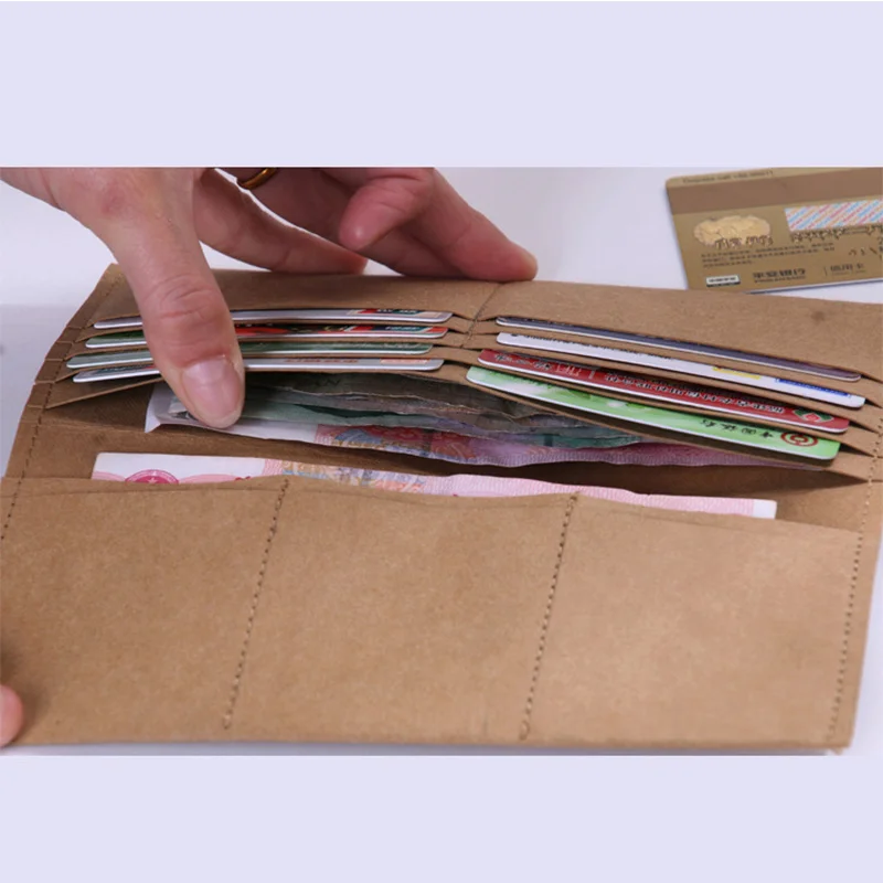 PUBGS Unisex DIY Wallet Card Bag Card Set 2019  Kraft Paper Bags Light Retro Washable Tear-resistan