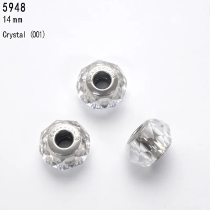 Billig 100% Original Kristall von Swarovski 5948 BeCharmed Briolette Perle Österreichischen lose perle strass für Armband halskette große loch