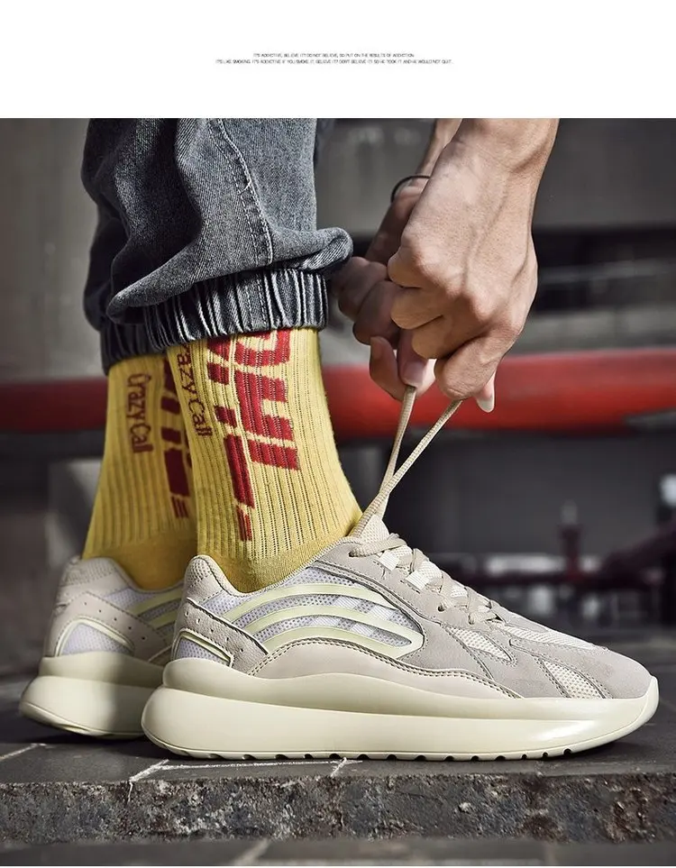 Винтажная модная мужская обувь для папы Kanye Fashion West Mesh легкая дышащая мужская повседневная обувь мужские кроссовки zapatos hombre#700