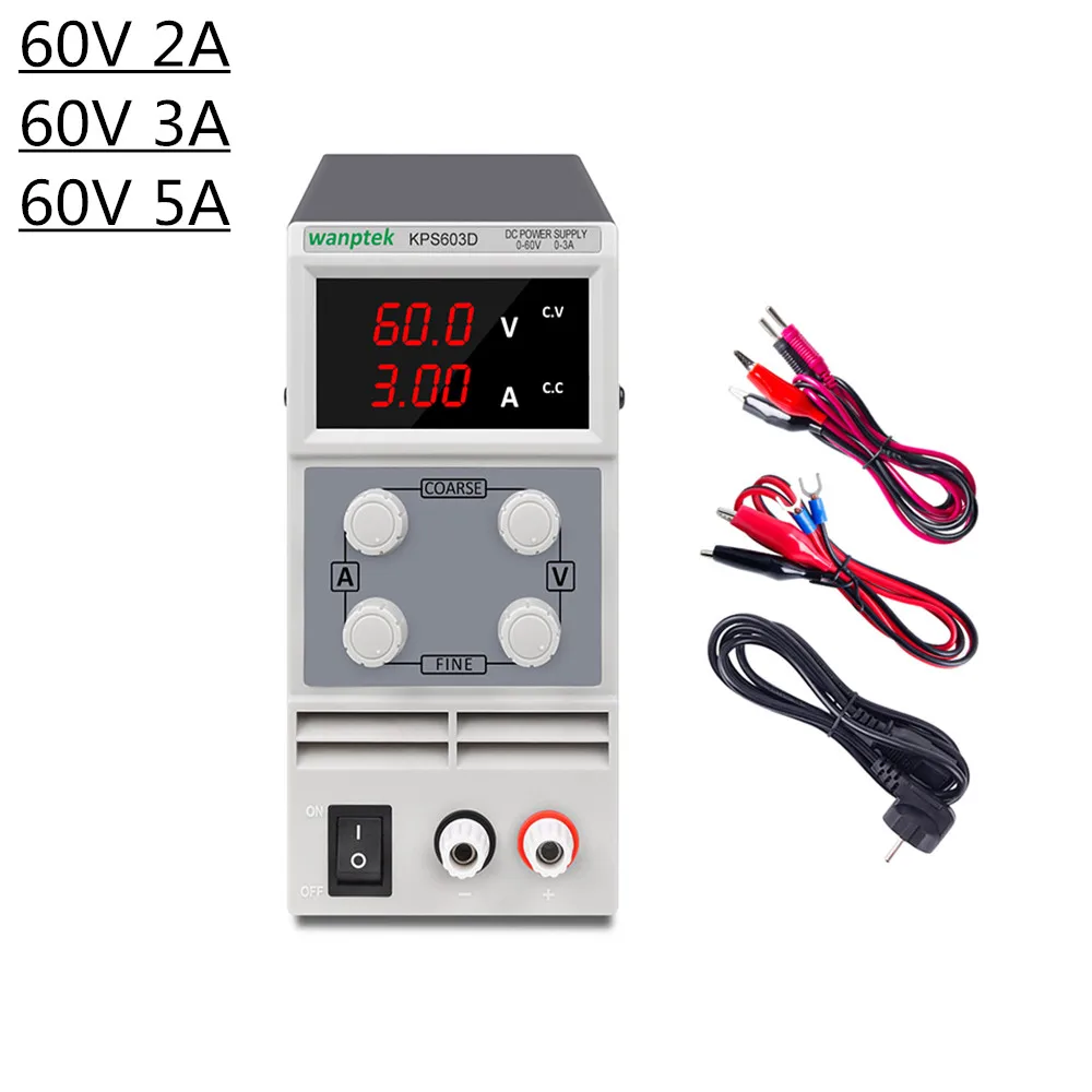 

KPS 60V 5A Adjustable DC Power Supply Switching High-precision Regulated Bench Source Voltage And Current Regulator 30 V
