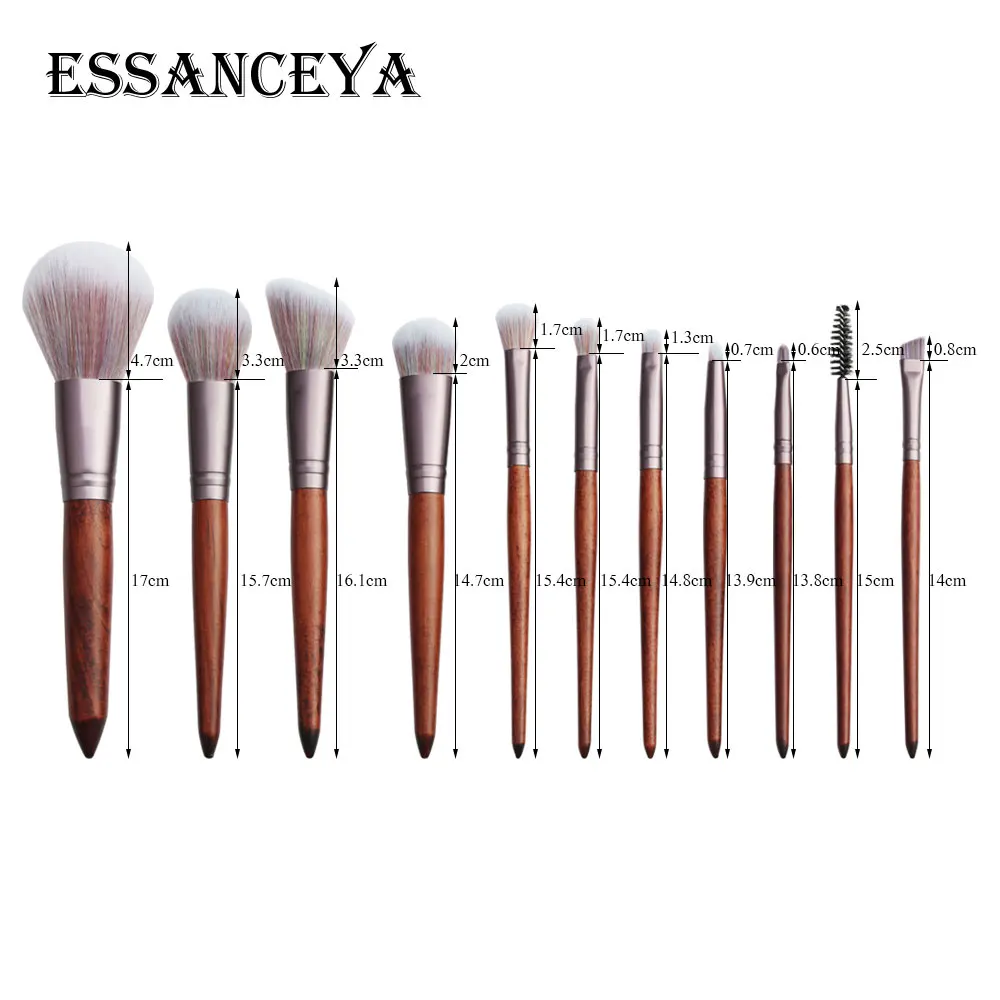 Набор деревянных кистей для макияжа ESSANCEYA красные кисти теней век тональный крем