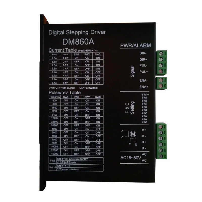 

Digital Stepping Driver DM860A AC18-80V DC24-110V 2-Phase Stepper Drive