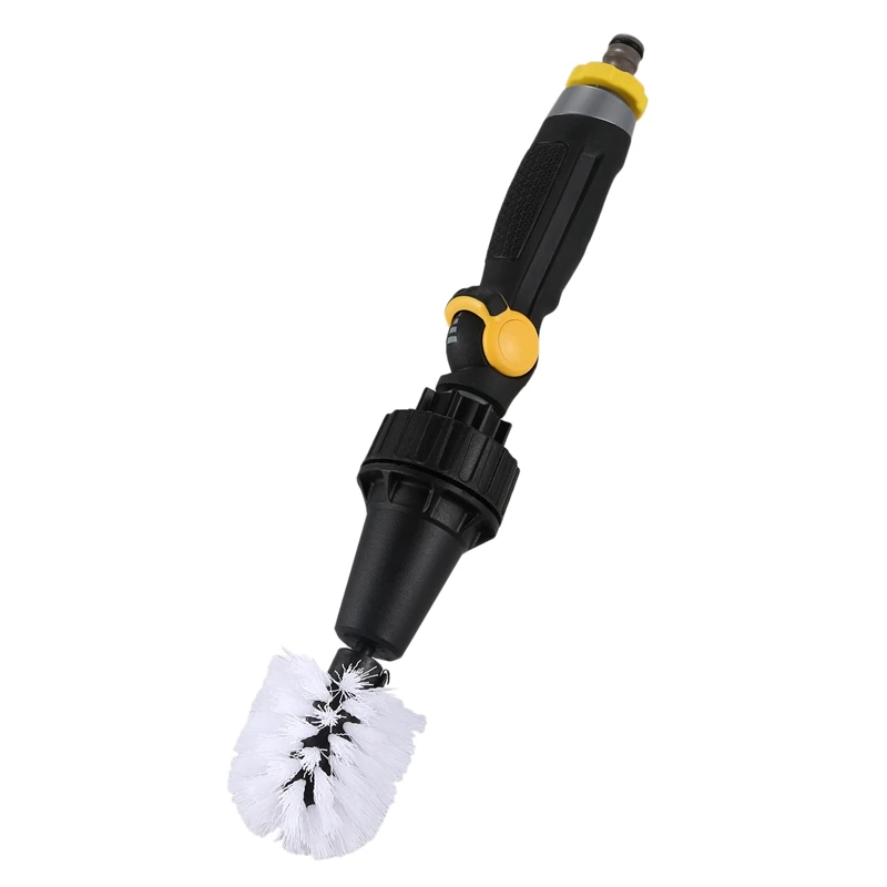 Car Tire Wheel Brush Automatic Car Wash Brush Water-Powered Turbine for Rims Engines Bikes Equipment Furniture Car Cleaning