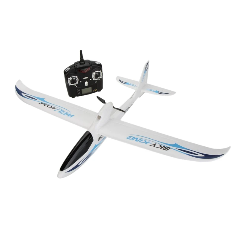 Для WLtoys F959 Sky King 2,4G 3CH 750 мм размах крыльев RC самолет RTF-EU штекер - Цвет: Blue
