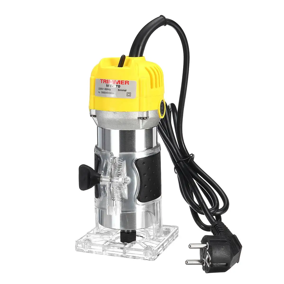 EU Plug 220V 1800 Вт 1/4 дюймов деревообрабатывающий ручной электрический триммер 30000 об/мин деревообрабатывающий ламинат ладони фрезерный станок долбежная Обрезка деревообрабатывающие наборы инструментов - Цвет: EU Plug 220V