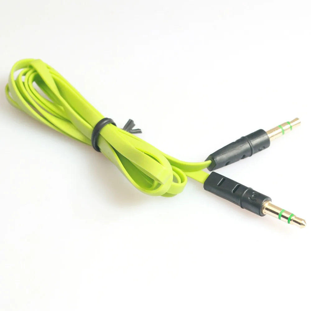 Высококачественный 3,5 мм вспомогательный кабель аудио кабель папа-папа плоский кабель для входа внешнего сигнала 1 м автостайлинг