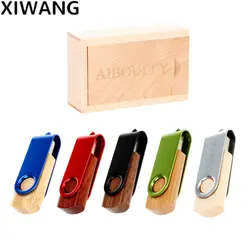 XIWANG деревянный поворотный USB флеш-накопитель Memory Stick Флешка драйвер 4 ГБ 8 ГБ 16 ГБ 32 ГБ 64 ГБ произвольный логотип персональная карта памяти 2,0
