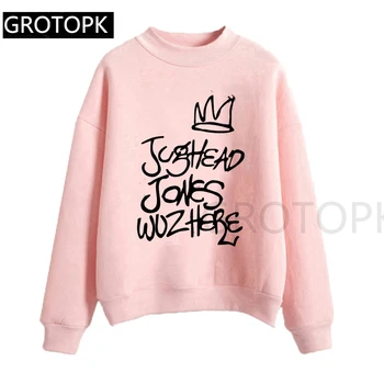 

Sweatershirt Women 2019 New Korean Style Riverdale Snake Long Sleeve Women Pink Vogue Southside Serpent Hoodie Femme Streetwear