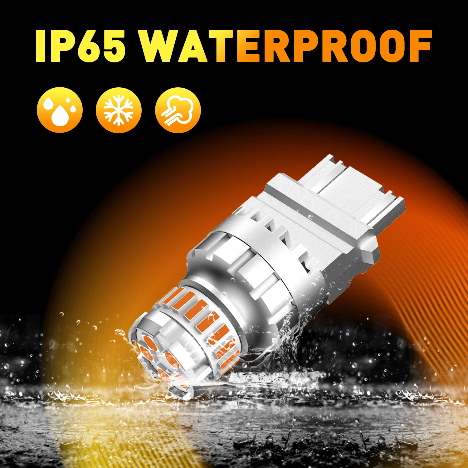 OXILAM 2pcs 1200LM ڵ 3057 P27 7W LED  6500K    3157 3156 T25      DRL 12V