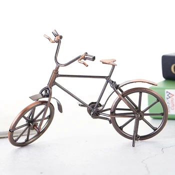 

Vintage 3D Handmade Iron Material Home Cafe Ornament Classic Car Jewelry Bicycle Decoration Bike Model Push Cycle Diy Toy Gift