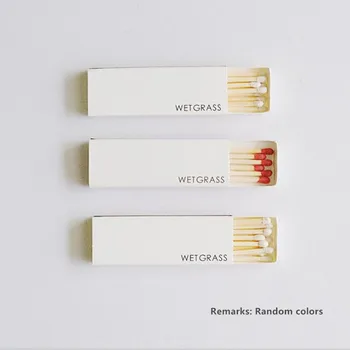 

Cutelife Nordic Flame Matchsticks Scented Candles Safety Matches Fire Simple Creative Matchbox Text Kitchen Matches Customizable