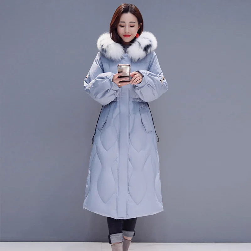 

2018 Female Winter Korean-style Fashion Slim Fit Hooded Solid Color Long WOMEN'S Cotton Padded Clothing Cotton Coat Hy8833