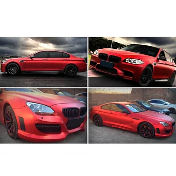 

Satin Bumper Covering Exterior Metallic Auto Roll Sheet Car sticker Decor UV resistant Bubble free Decal Film Wrap
