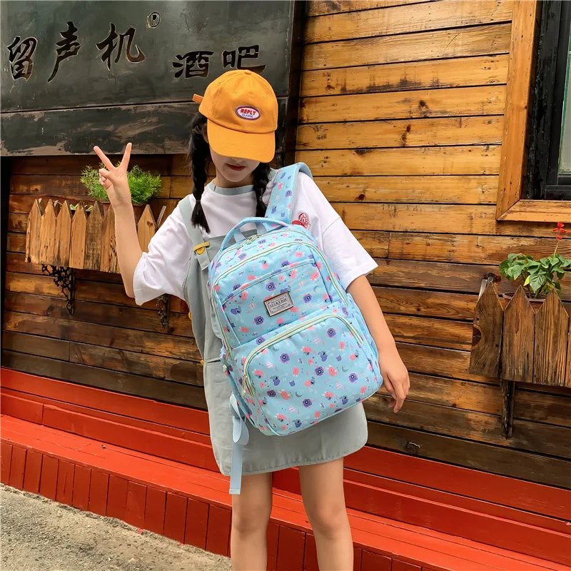 

New Style Korean-style MORI Series Campus Young STUDENT'S Middle School Students School Bag 3-6 Grade Large Capacity Backpack Tr
