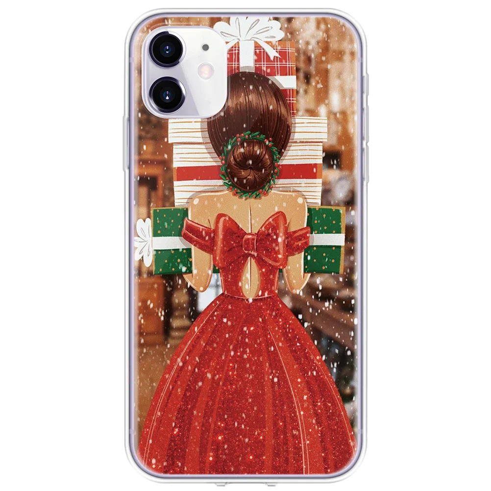 0csdhoq Merry Christmas Черный Коричневый чехол для девочки супер мама для TPU iPhone 11 Pro Max XR XS X XS Max 6 5se 7 8 Plus чехол новогодний чехол - Цвет: 0csdhoq