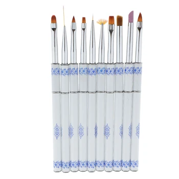 

10pcs Professional Nail Art Brush Set UV Gel Painting Drawing Liner Pens