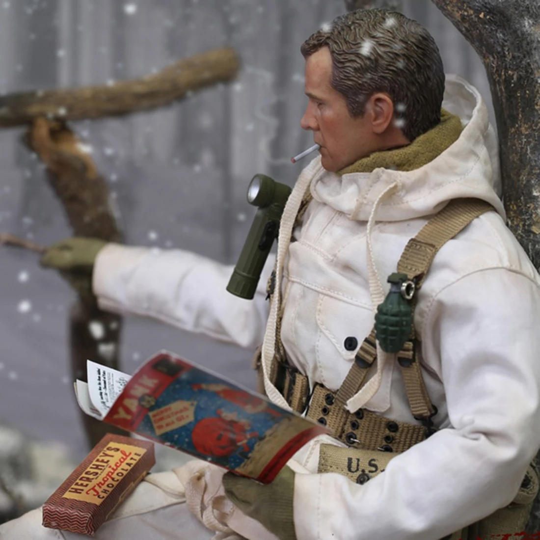 1/6 30 см солдатская модель костюм реалистичный головной убор DIY ручной работы солдат армии США 28th Ardennes дивизия 1944