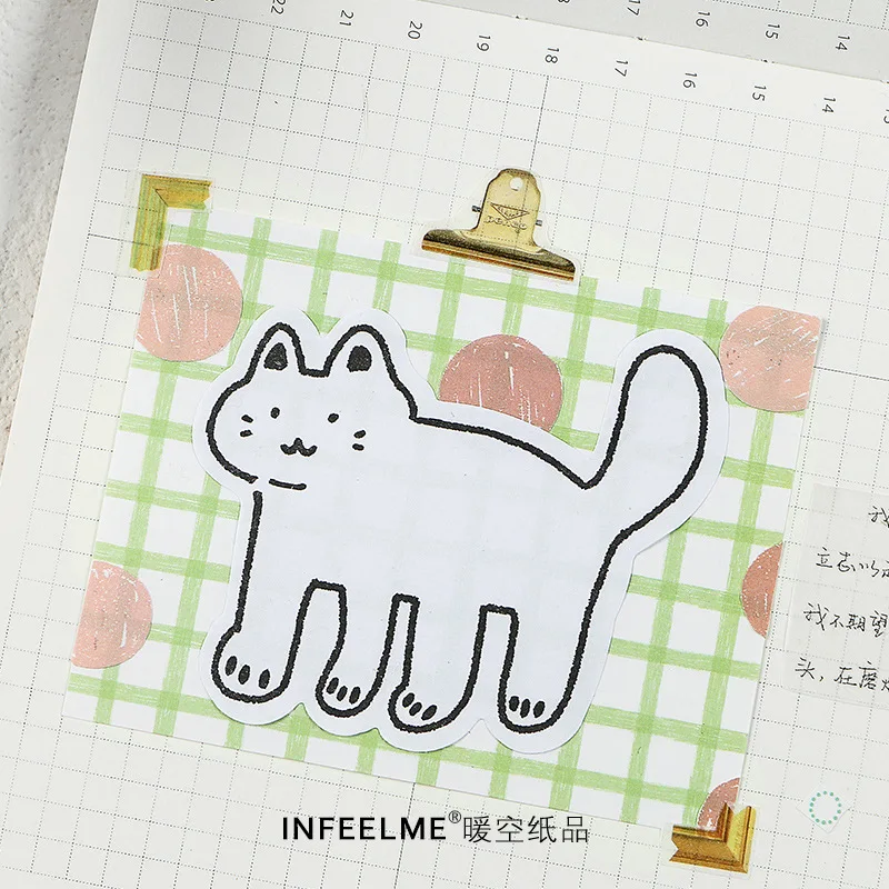 Kawaii Кот и медведь Блокнот корейский канцелярские принадлежности N Times Липкие заметки портативный блокнот школьные канцелярские принадлежности Papeleria подарок