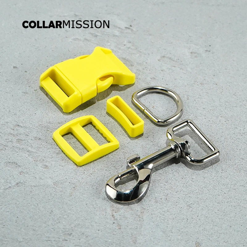 (plastic buckle+Tri-Glid+square keeper+D ring+metal dog clasp/set)Good quality 25mm yellow DIY tie leash parts | Дом и сад