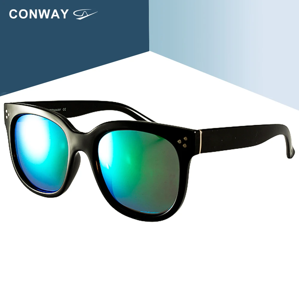 Conway негабаритных солнцезащитных очков для мужчин и женщин, модные солнцезащитные очки, большие квадратные Poalrized UV защита V фирменный дизайн, корейский стиль