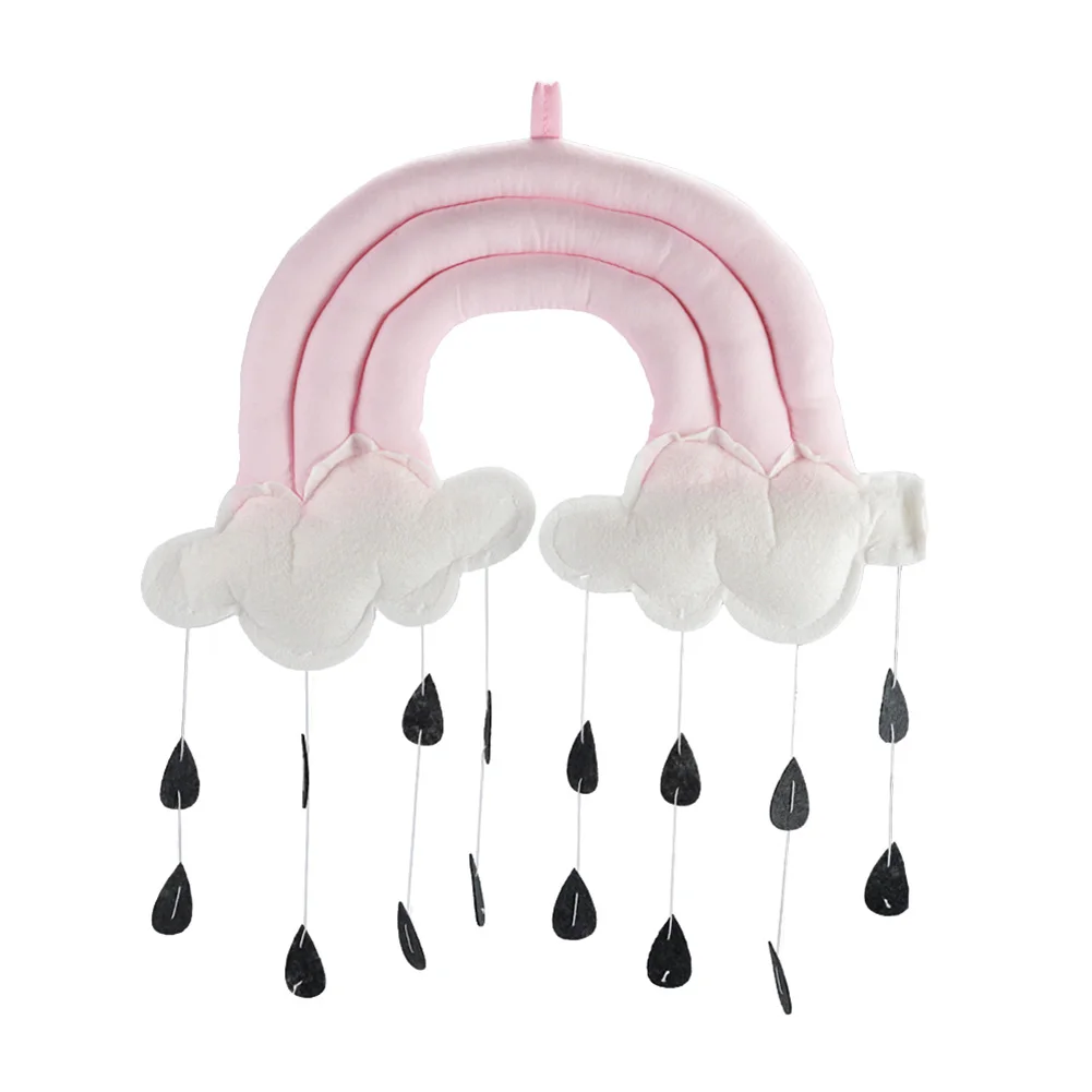 Pink Подвеска на коляску кроватку кольцо игрушки на кроватку Аксессуары Детская комната облако висячая палатка фотография Подвеска игрушка украшение подарки реквизит - Цвет: Pink